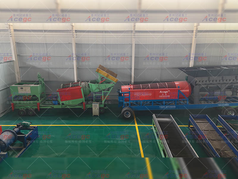 選金溜槽聯(lián)合移動淘金車洗選